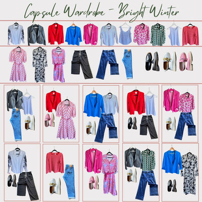 Capsule Wardrobe for a Bright Winter colour palette