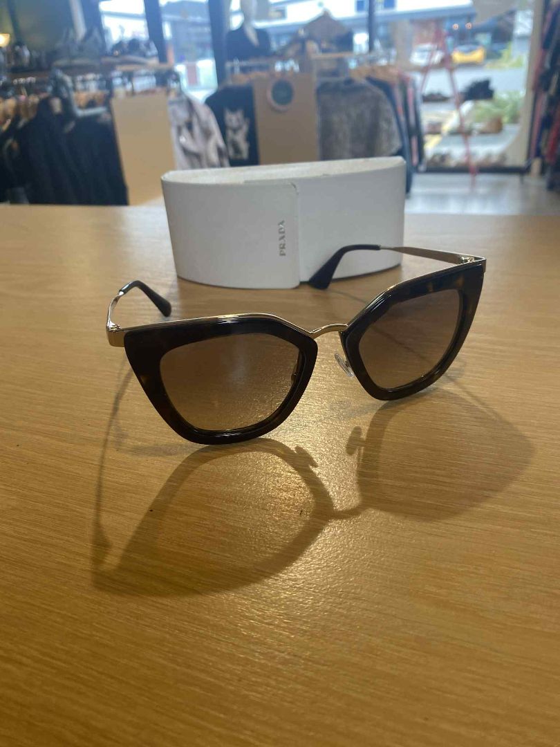 Tortoiseshell & Gold Prada Sunglasses