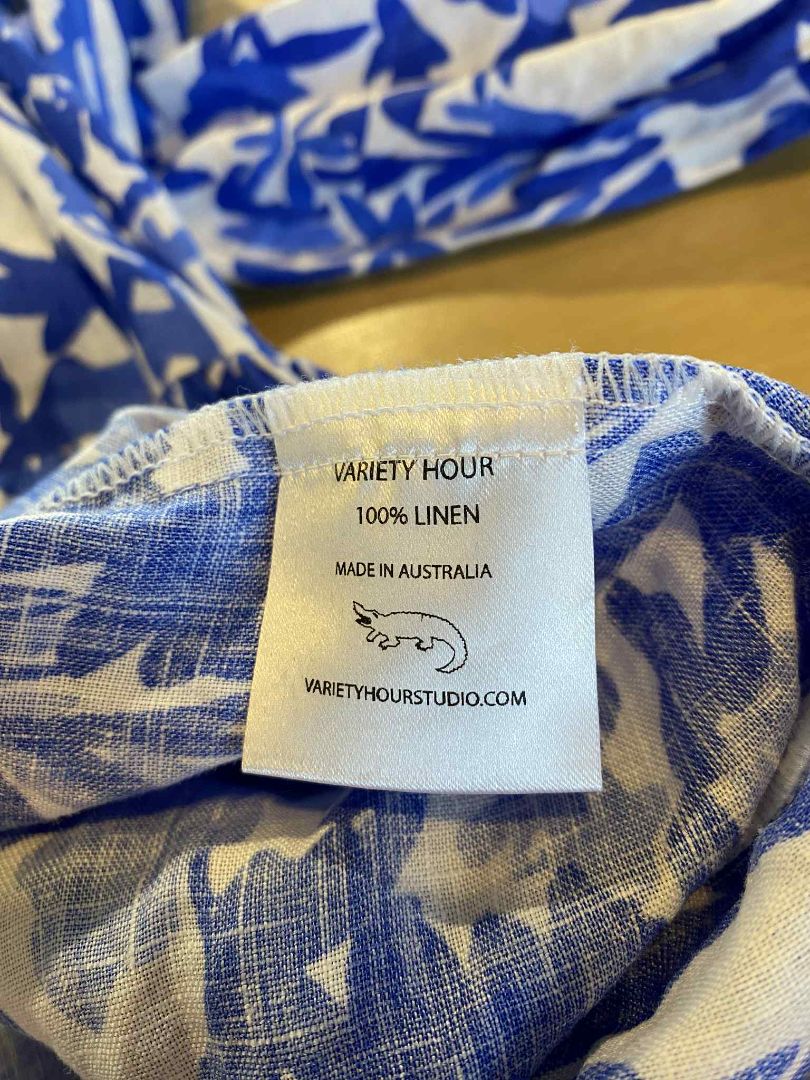 Blue & White Varity Hour Dress, L