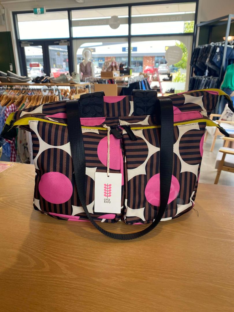 Striped Flower Azalea Orla Kiely bag, Height: 38cm Width: 46cm Depth: 18cm