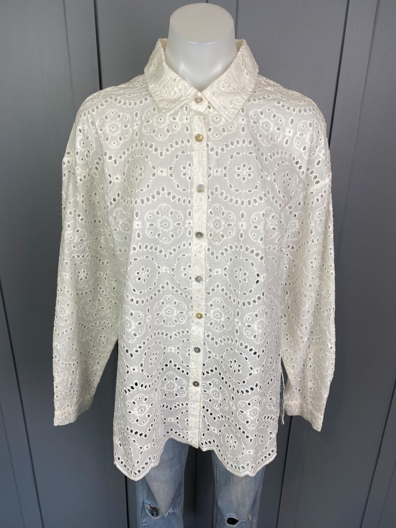 BNWT White Lemon Tree Shirt, 12, 14