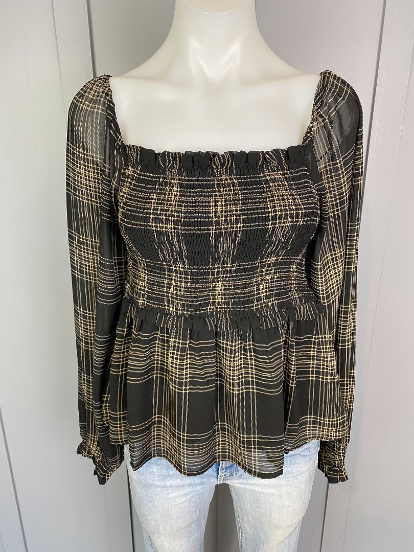 BNWT Black & Tan White Closet Tops, 10