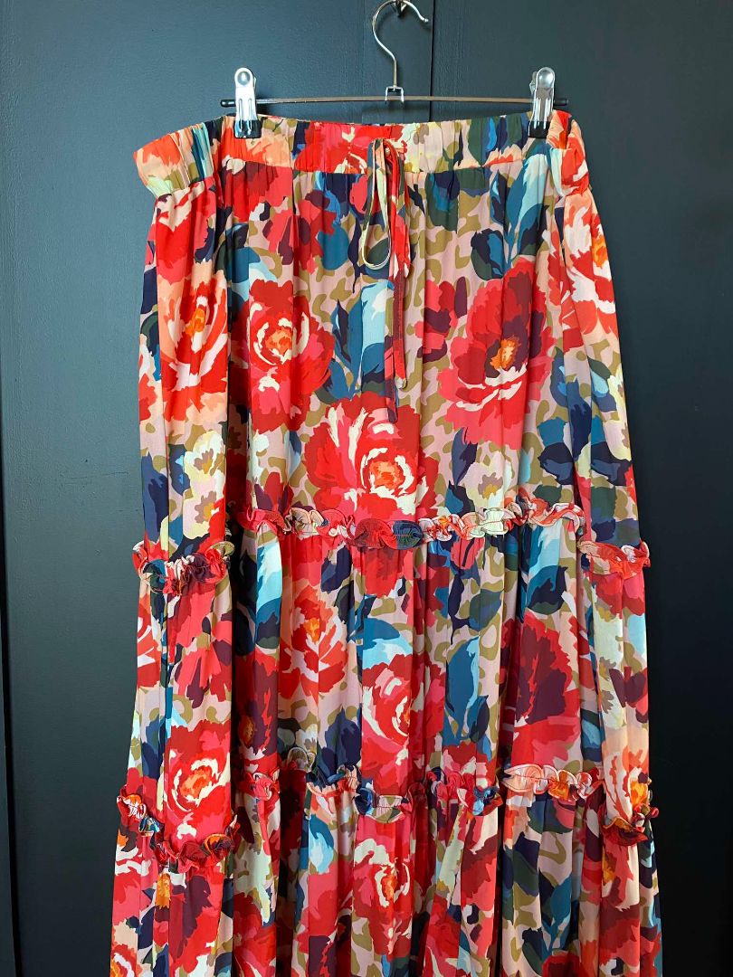 Red Floral Stella Royal Skirts, 20