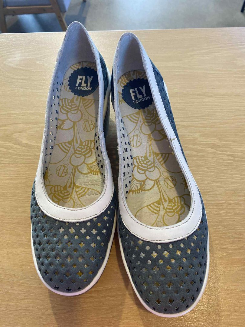 Dark blue & white Fly London Shoes, 42