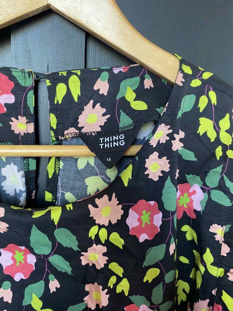 Black floral Thing Thing Dress, 18