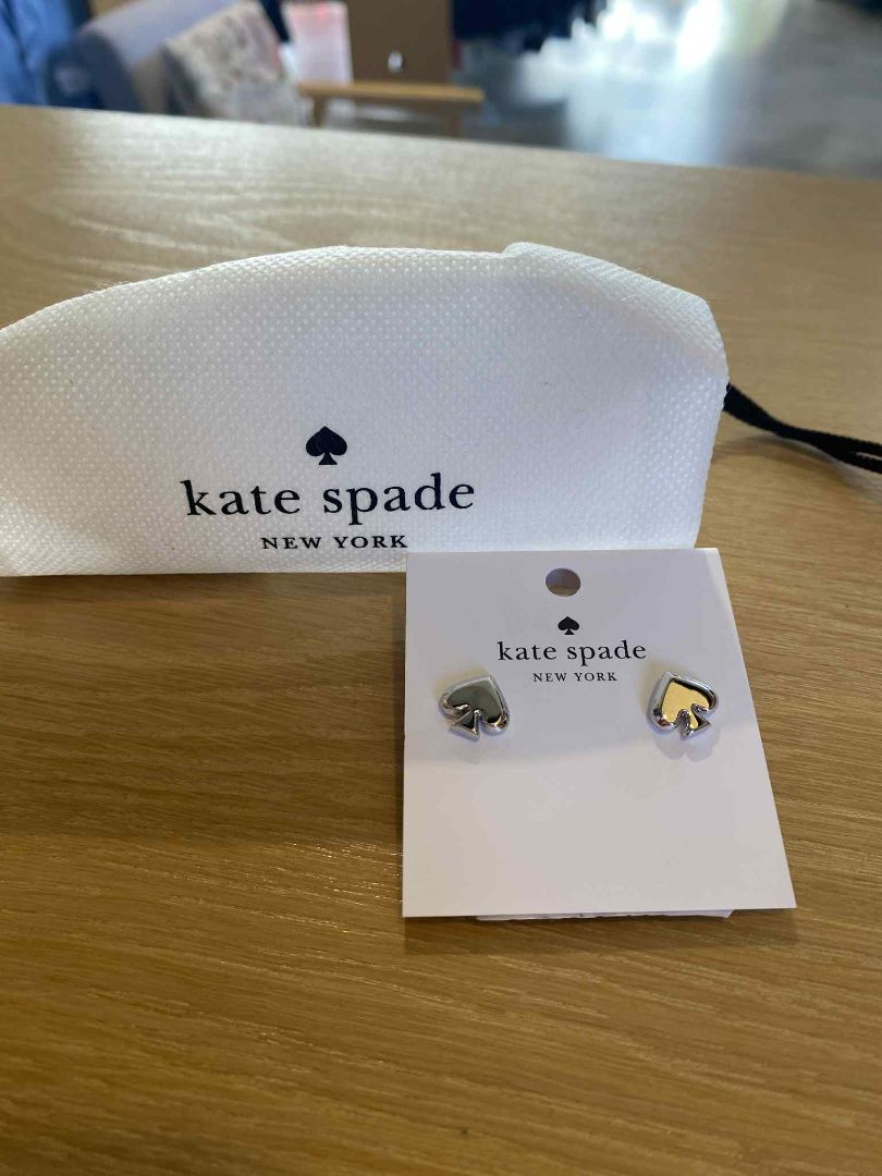 BNWT Silver Kate Spade Earrings, Spade studs