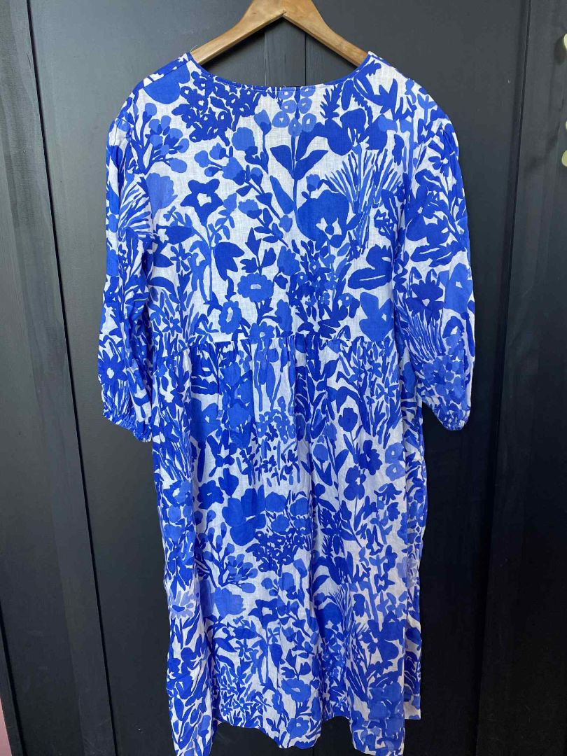 Blue & White Varity Hour Dress, L