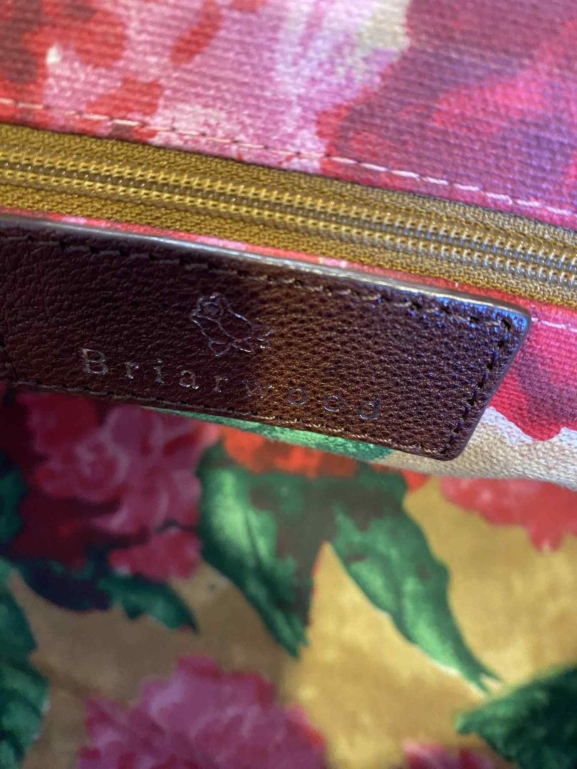 Tan Briarwood Bag, 37cmx 22cm x 16cm