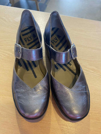Metalic Grey Fly London Shoes, 41