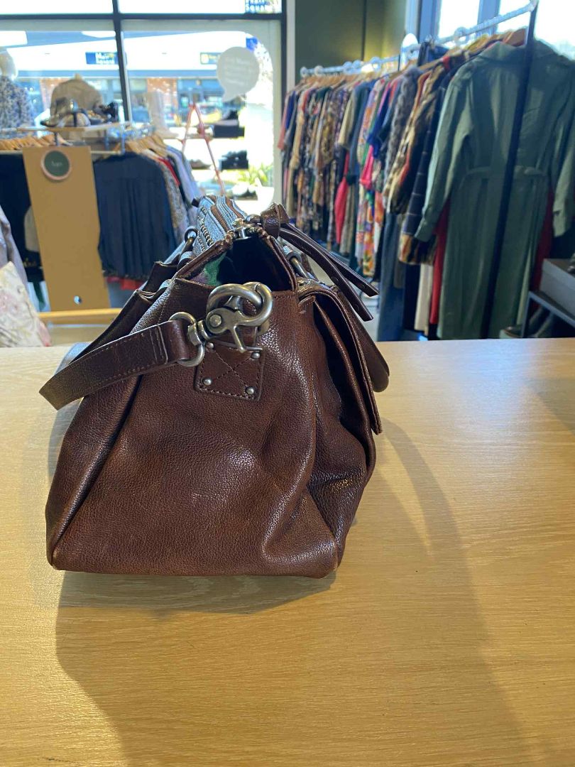 Tan Briarwood Bag, 37cmx 22cm x 16cm