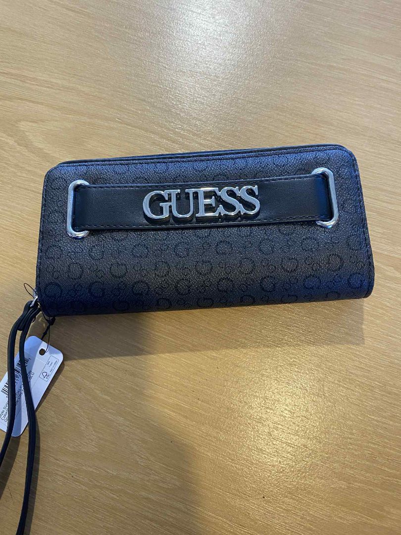 BNWT Black Guess Wallet, 10cm x 19.5cm