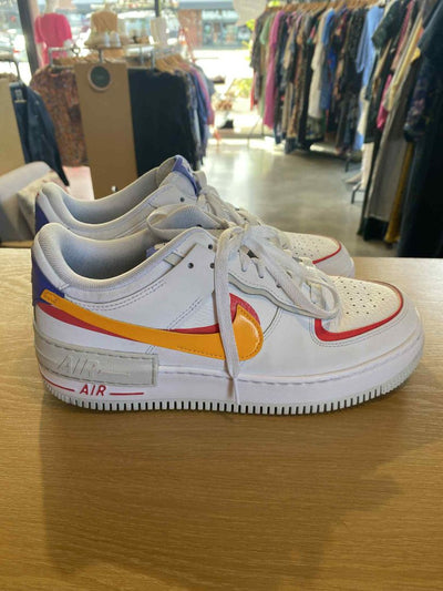 White, Orange & red Nike AF1 Shoes, 42