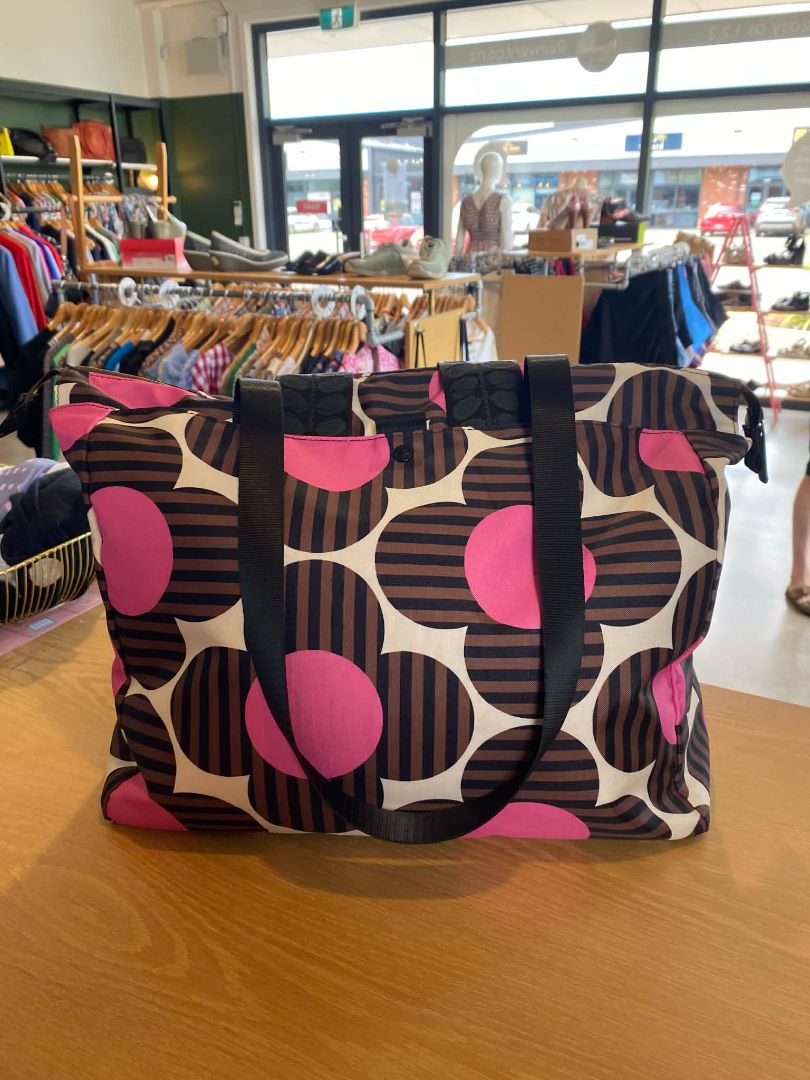 Striped Flower Azalea Orla Kiely bag, Height: 38cm Width: 46cm Depth: 18cm