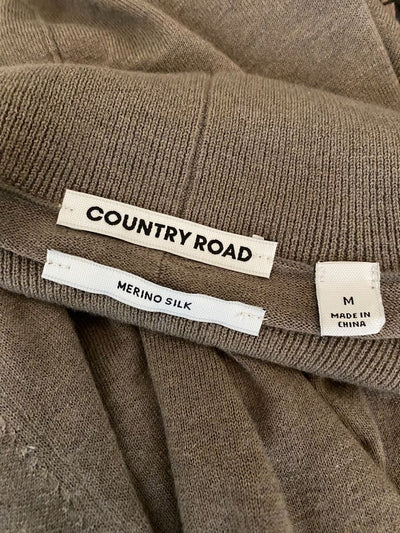 Kahki Country Road Merino Silk Top, M