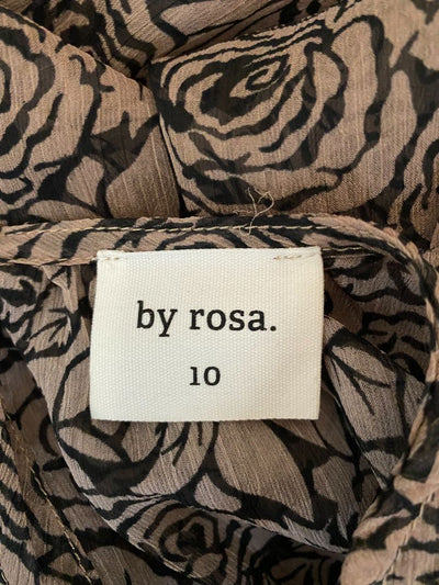 Blush & Black floral print By Rosa Top, 10