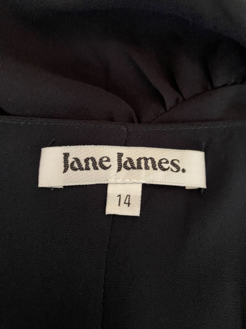 Black & Multi floral Jane James Dress, 14