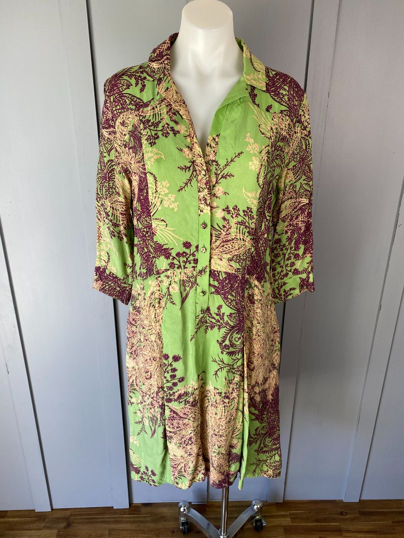 Green print Leona Edmiston Dress, 12