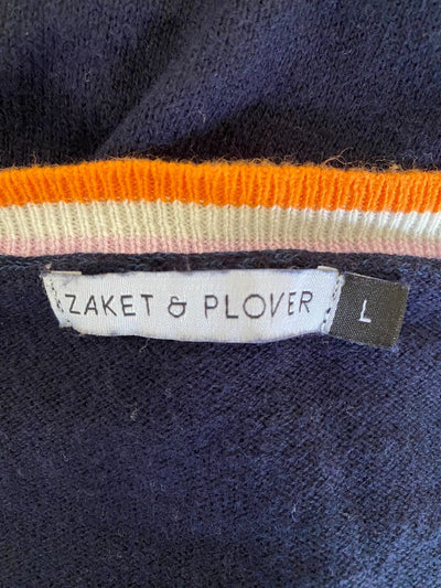 Navy & Multi stripe Zaket & Plover Light weight jumper, L