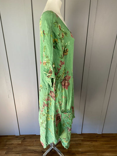 Green Floral Helga May Dress, O/S