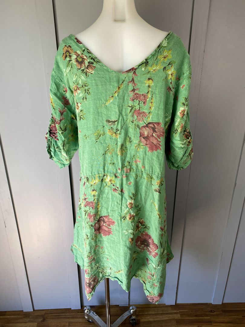 Green Floral Helga May Dress, O/S