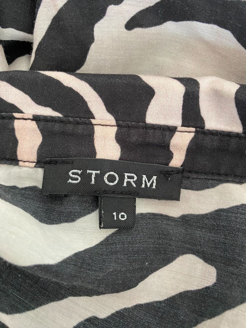 Black, White & Pink print Storm Shirt, 10