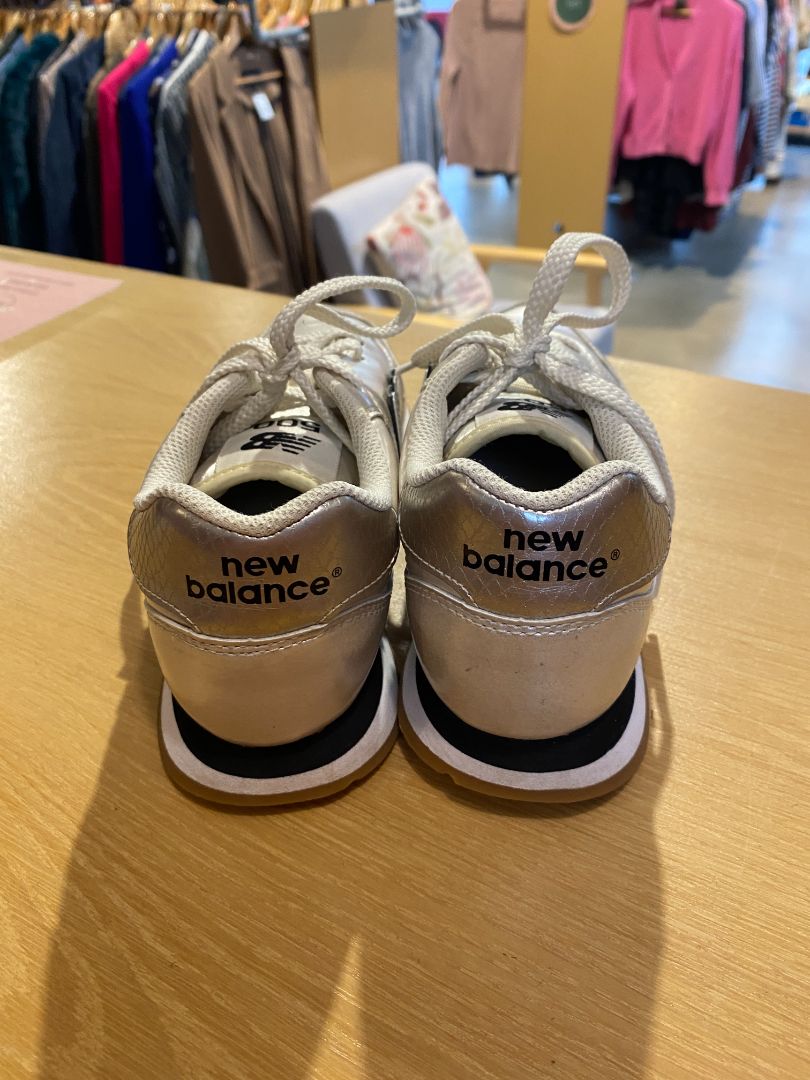 Silver New Balance Shoes, 38