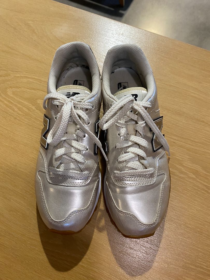 Silver New Balance Shoes, 38