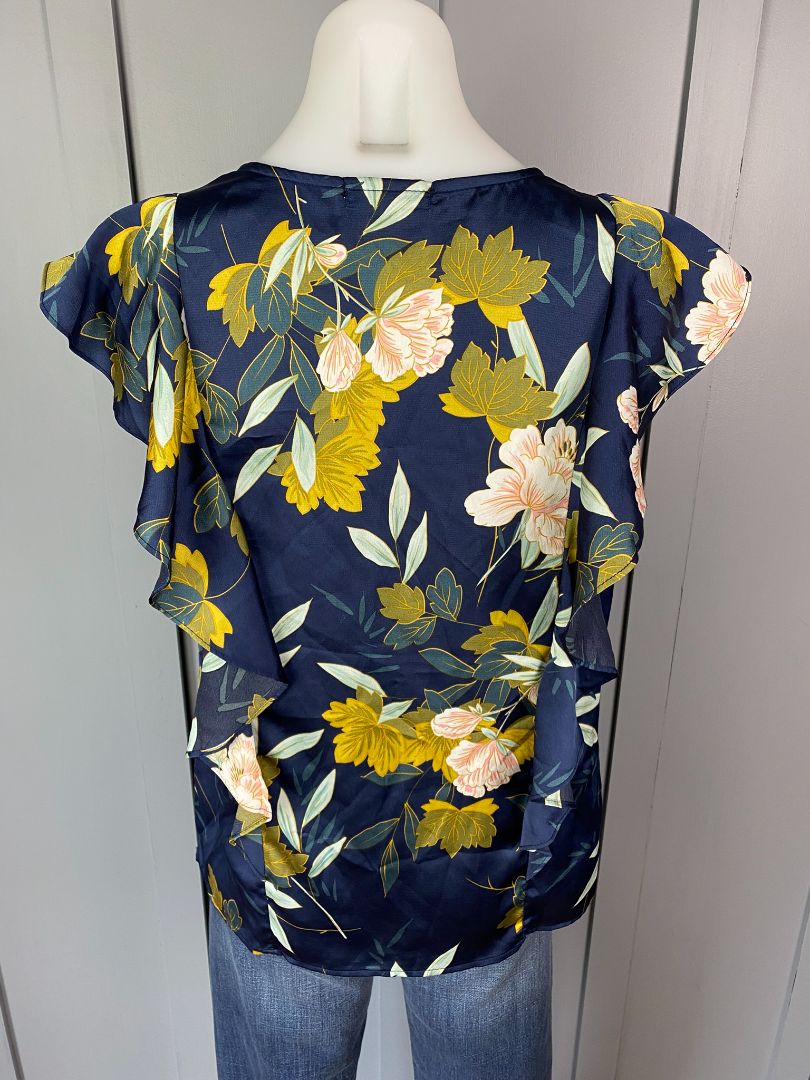 Navy floral Zafina Tops, 10