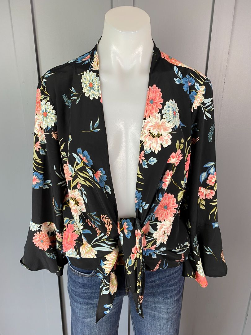 BNWT Black floral Zafina Kimono, 8