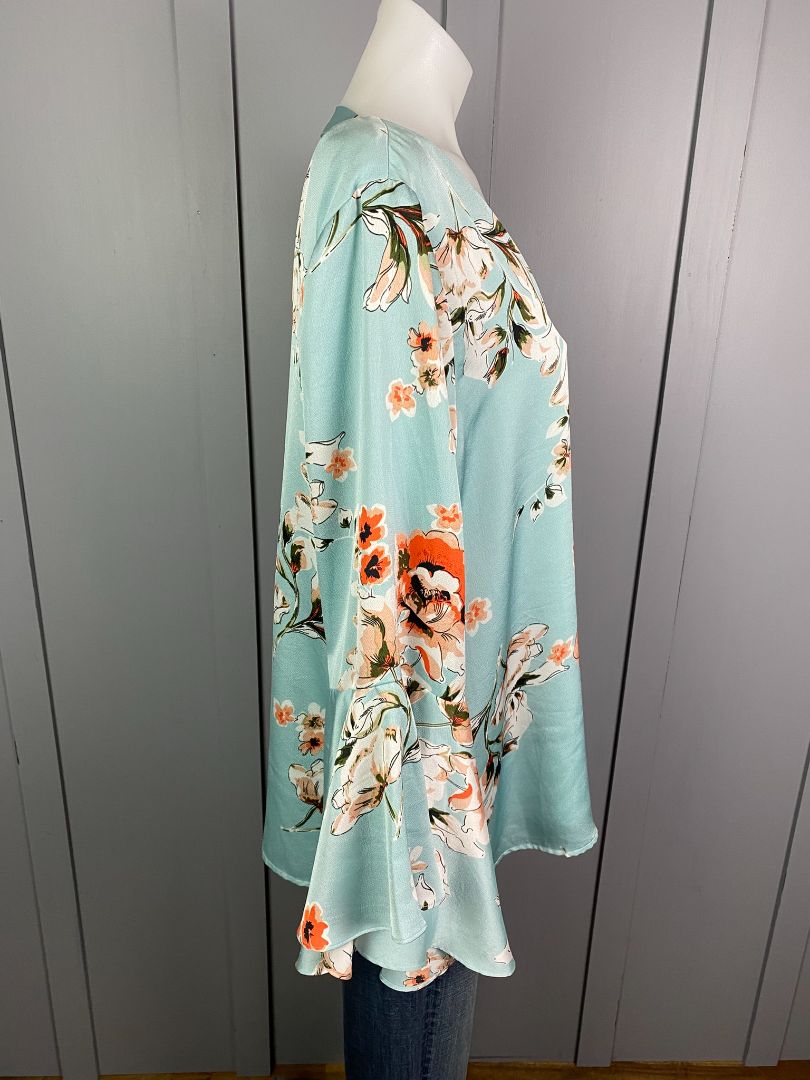 Blue & Multi floral Charlo Top, 14