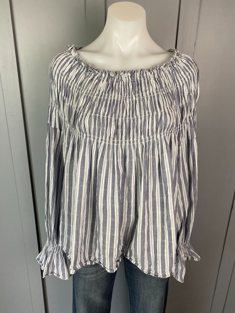 Blue & White stripe Karen Walker Top, 14