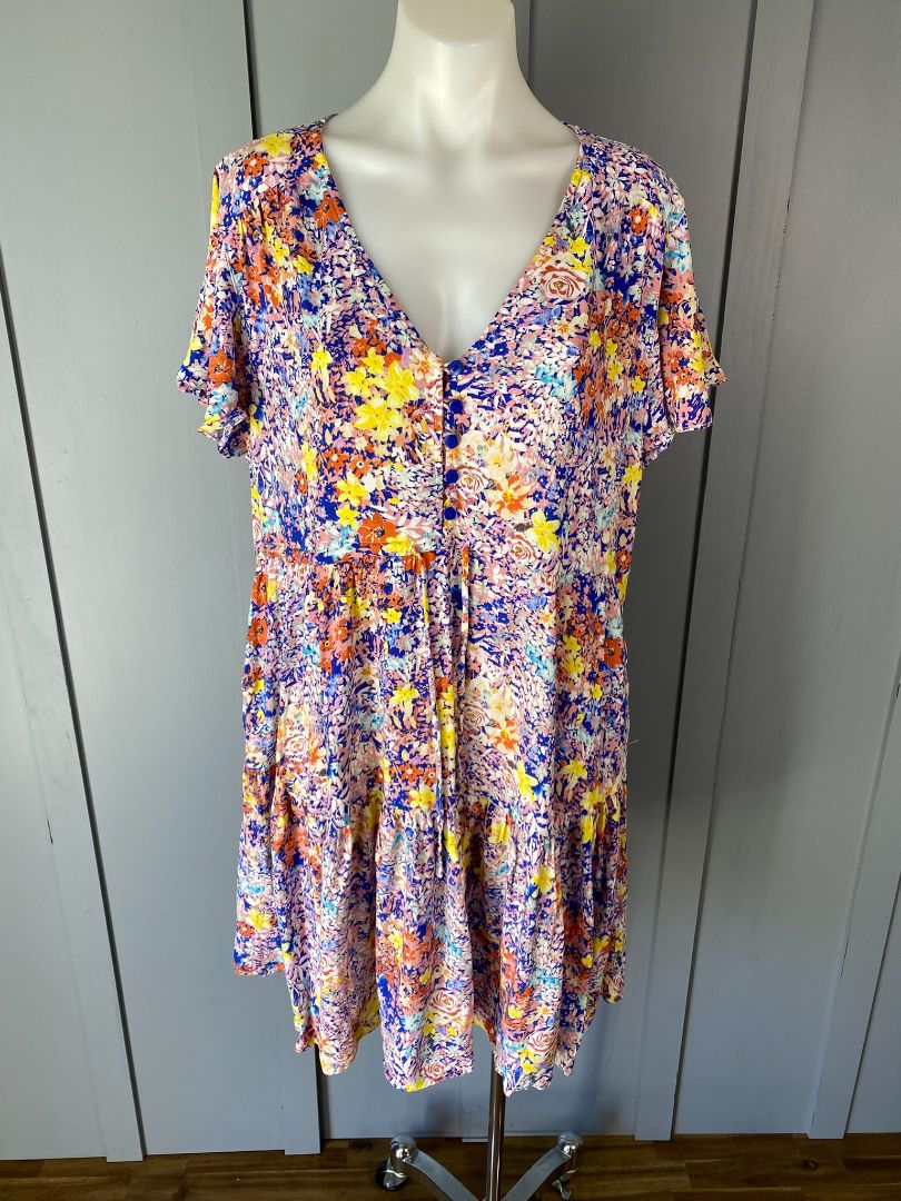 Multi print Boho Dress, L