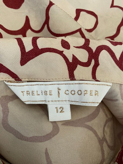 Burgundy & Beige print Trelise Cooper Shirt/Blouse, 12
