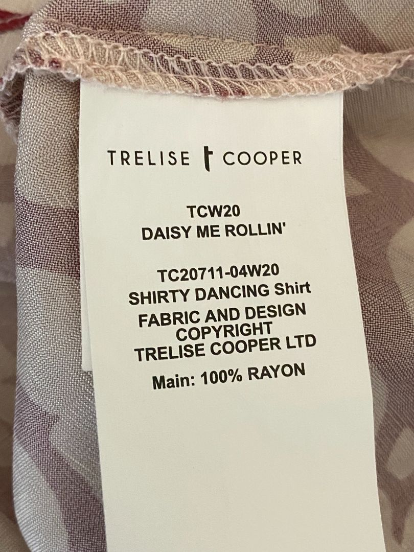 Burgundy & Beige print Trelise Cooper Shirt/Blouse, 12