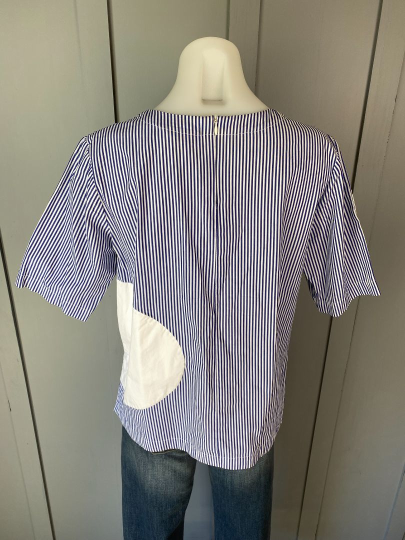 Blue & White stripe Alpha60 Top, M
