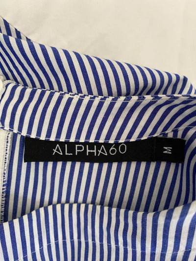 Blue & White stripe Alpha60 Top, M