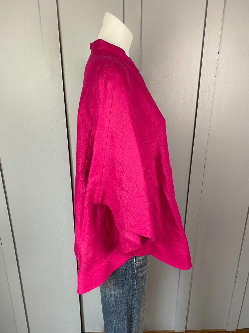 Magenta/Pink Elk Linen Top, M/L
