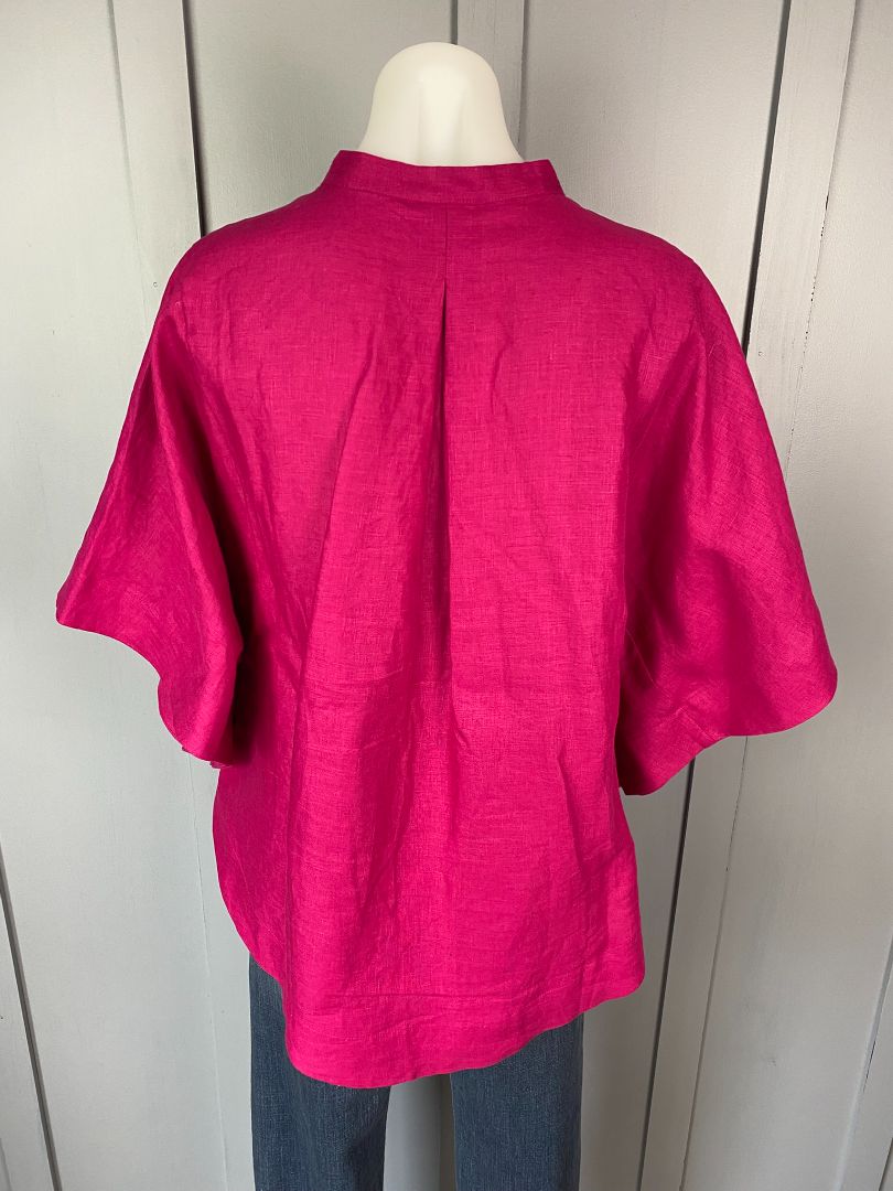 Magenta/Pink Elk Linen Top, M/L