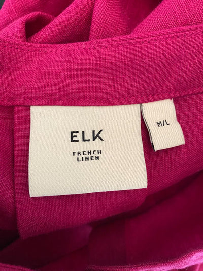 Magenta/Pink Elk Linen Top, M/L