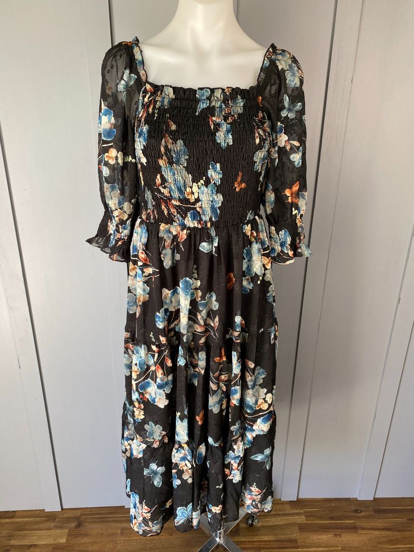 BNWT Black floral Baltic Born Dress, 10