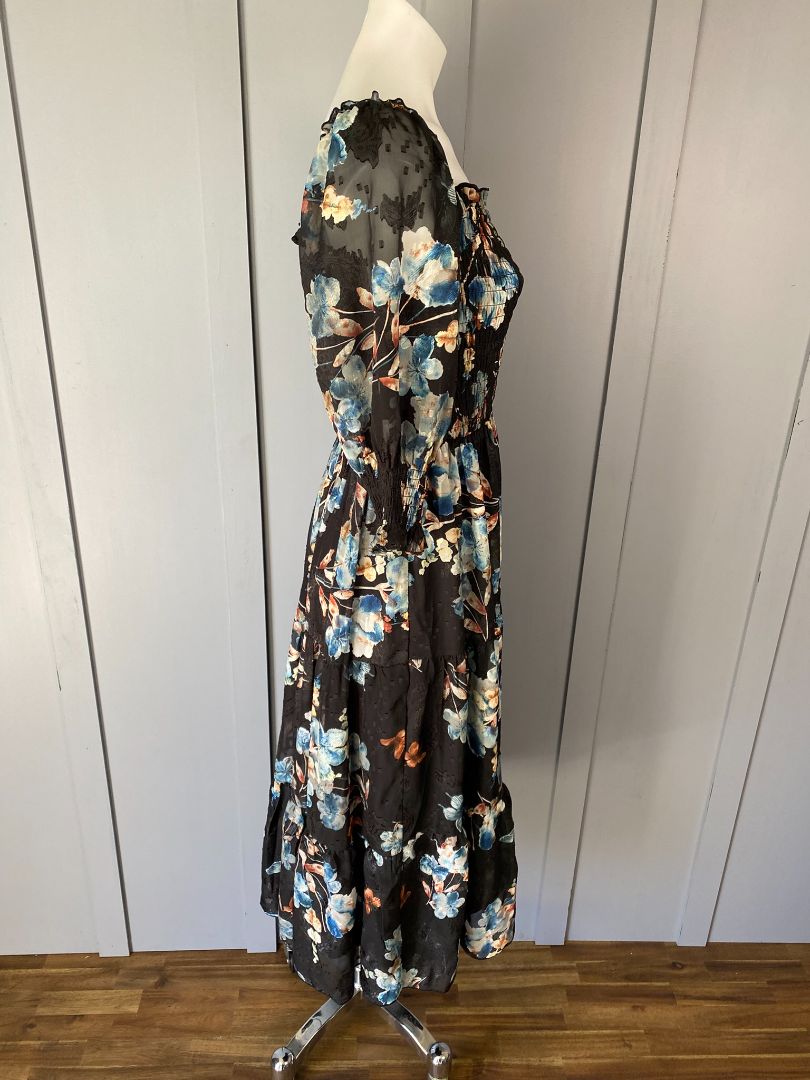 BNWT Black floral Baltic Born Dress, 10