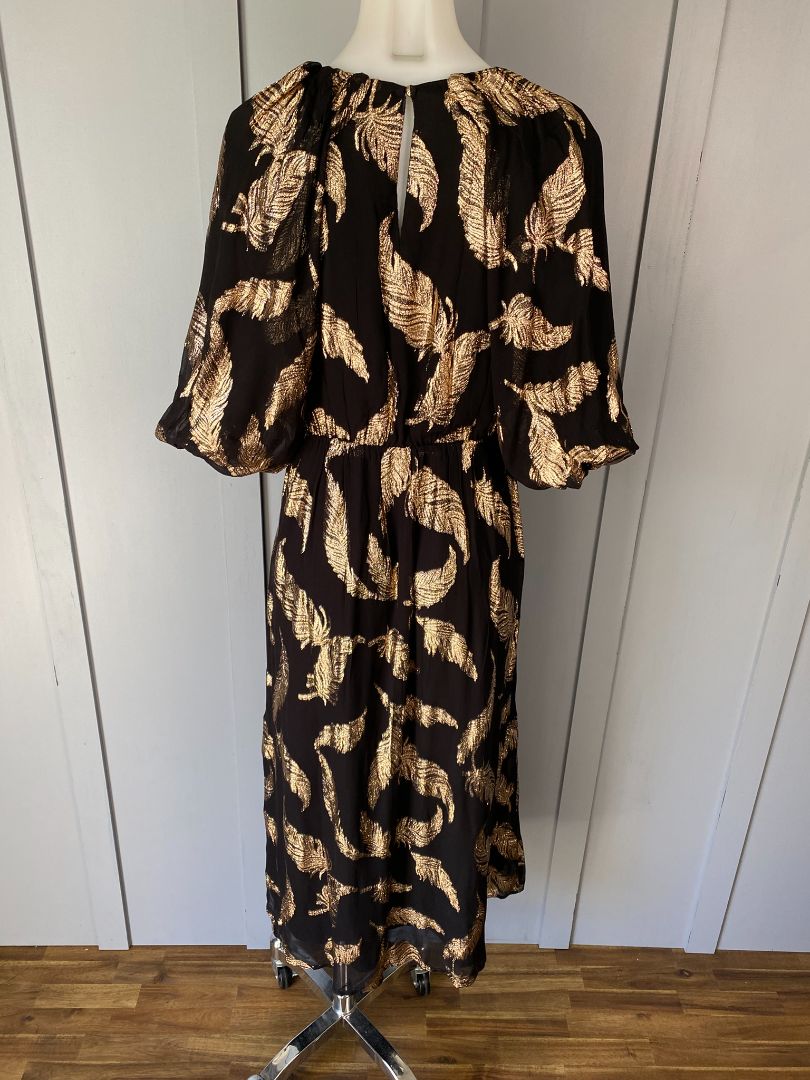 BNWT Black & Gold Love Roses Dress, 10