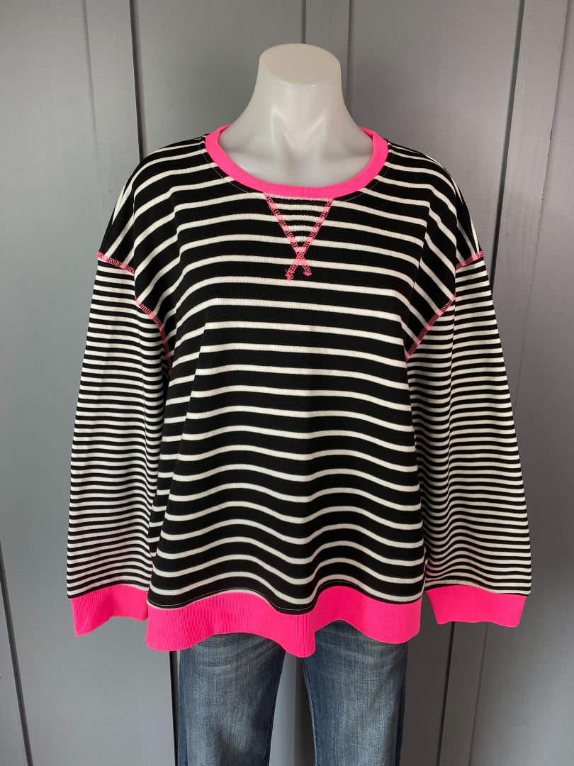 Black, WHite & Pink Hamill + Co Sweatshirt, L