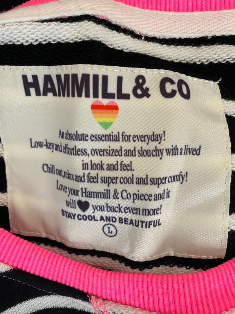 Black, WHite & Pink Hamill + Co Sweatshirt, L
