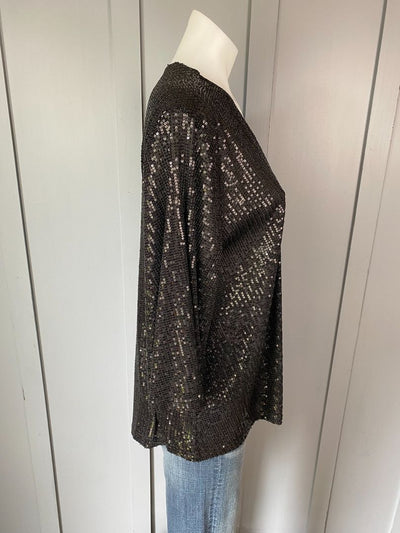 BNWT Black sequins Eb&Ive Cape, L/XL