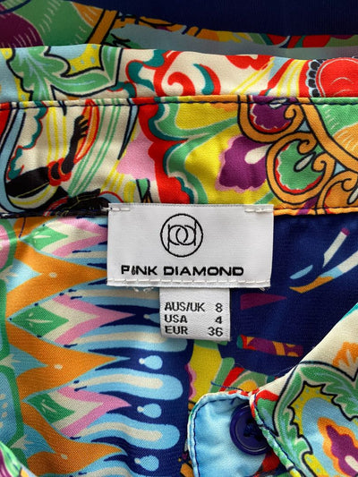 Multi print Pink Diamond Tops, 8