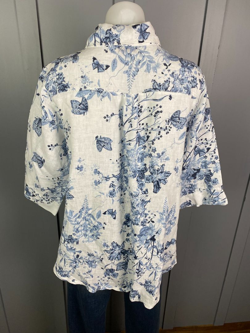 Blue & White Italian affair Shirt, S