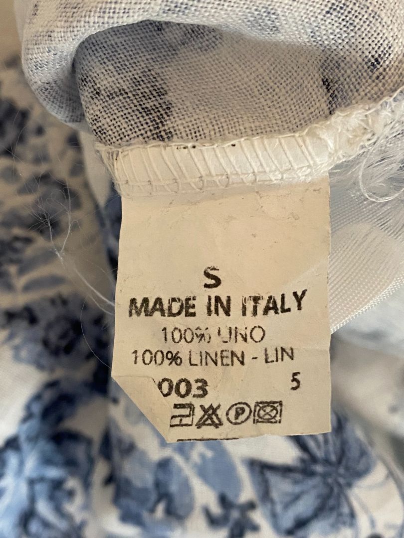 Blue & White Italian affair Shirt, S