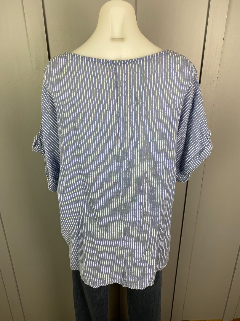 Blue & White Made in Italy Tops, M/L