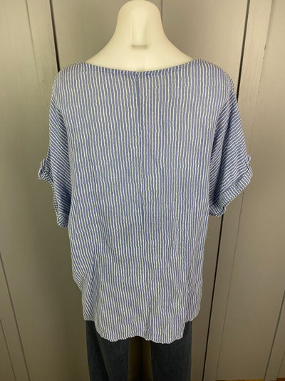 Blue & White Made in Italy Tops, M/L